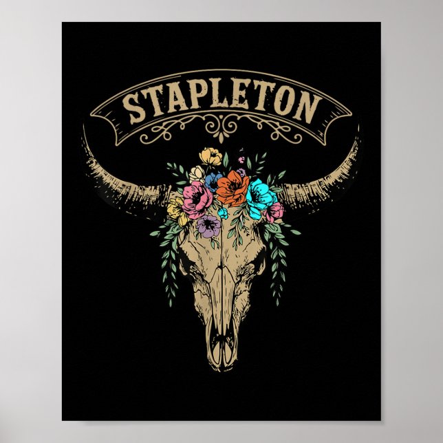 Vintage Stapleton Last Name Personalized Stapleton Poster (Front)