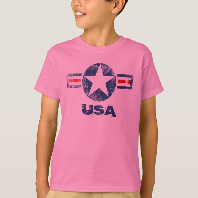 Vintage Star Patriotic USA T-Shirt (Front)