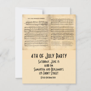 Vintage Star Spangled Banner Song Sheet Lyrics