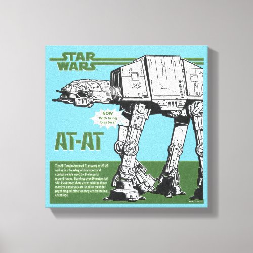 Vintage Star Wars AT_AT Walker Model Box Art Canvas Print