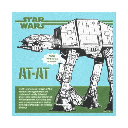 Vintage Star Wars AT_AT Walker Model Box Art Canvas Print