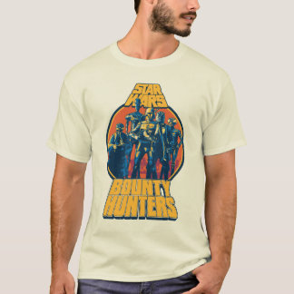 Vintage Star Wars Bounty Hunters Badge T-Shirt