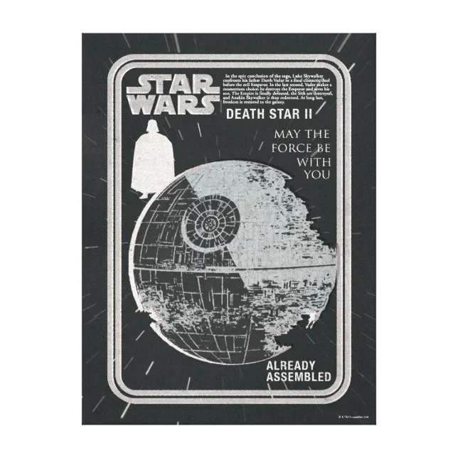 Vintage Star Wars Death Star II Blister Pack Canvas Print Zazzle