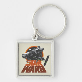 Vintage Star Wars Millennium Falcon Battle Badge Keychain