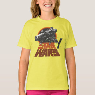 Vintage Star Wars Millennium Falcon Battle Badge T-Shirt