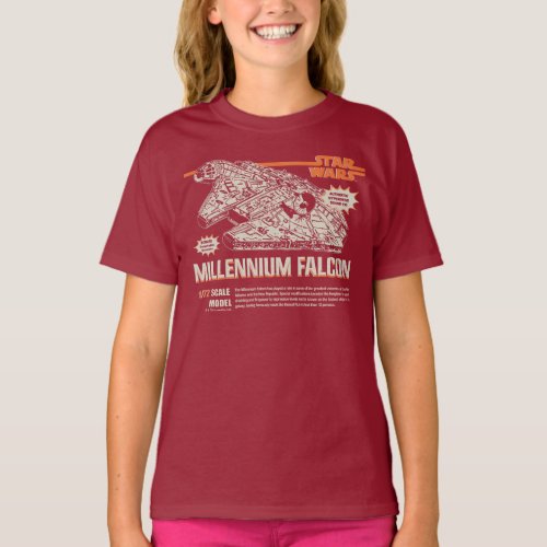 Vintage Star Wars Millennium Falcon Model Box Art T_Shirt