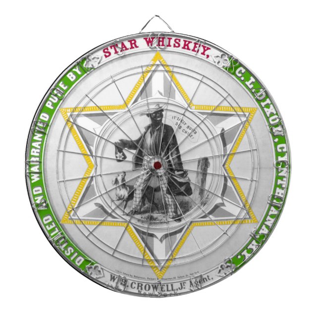 Vintage Star Whiskey Dartboard (Front)