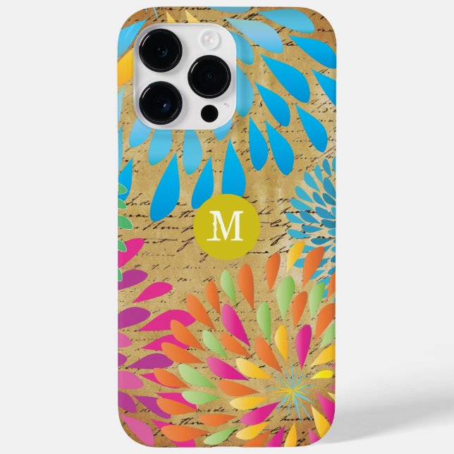 Vintage StarBurst Flower Personalized  Case-Mate iPhone Case (Back)