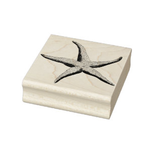 Vintage Starfish Rubber Art Stamp