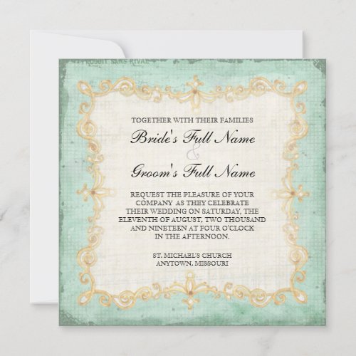 Vintage Stargazer Lily Rose Butterfly n Hydrangea Personalized Invitations