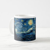 Vintage Starry Night Vincent Van Gogh Coffee Mug (Front Left)