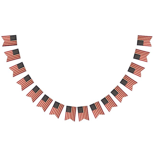 Vintage Stars and Stripes American  Bunting Flags (All)