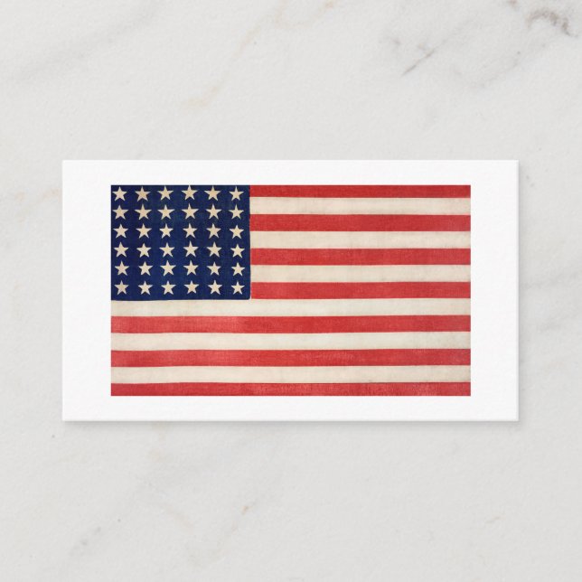 Vintage Stars and Stripes American Flag Enclosure Card (Front)