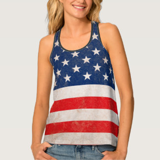 Vintage Stars and Stripes American Flag Patriotic Tank Top