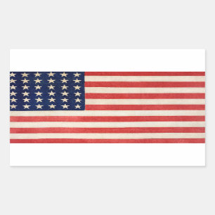 Vintage Stars and Stripes American Flag Rectangular Sticker