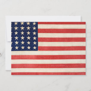Vintage Stars and Stripes American Flag Thank You Card