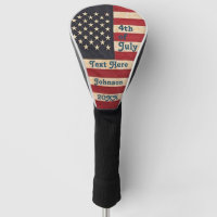 Vintage Stars and Stripes Weathered American Flag Golf Head Cover