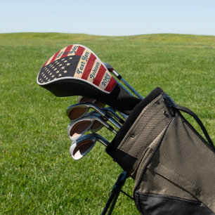 Vintage Stars and Stripes Weathered American Flag Golf Head Cover