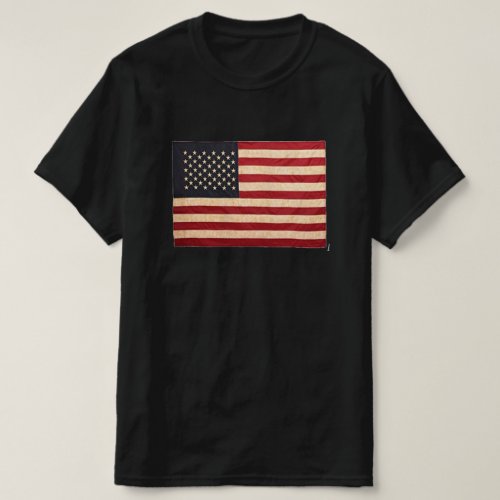 Vintage Stars and Stripes Weathered American Flag T_Shirt