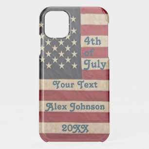 Vintage Stars and Stripes Weathered American Flag iPhone 11 Case