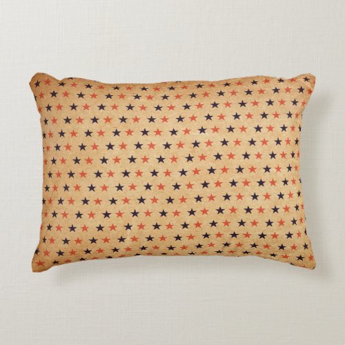 Vintage Stars Old Paper Texture Accent Pillow