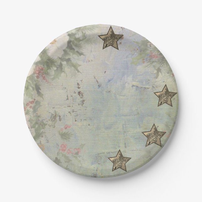 Vintage Stars Paper Plates (Front)