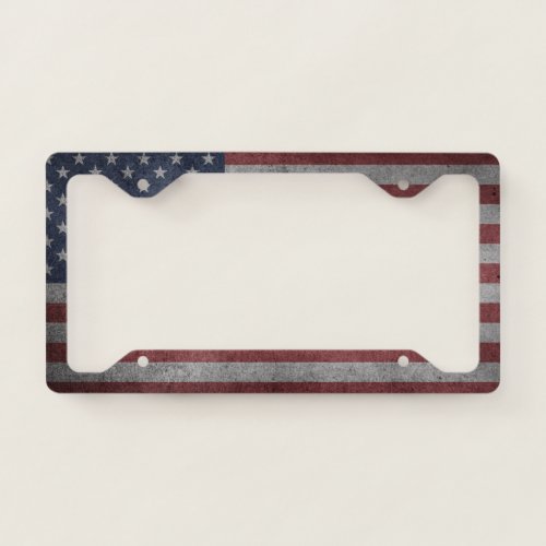 Vintage Stars   Spangled US American Flag License Plate Frame