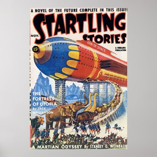 Vintage Startling Stories  Pulp Magazine Cover