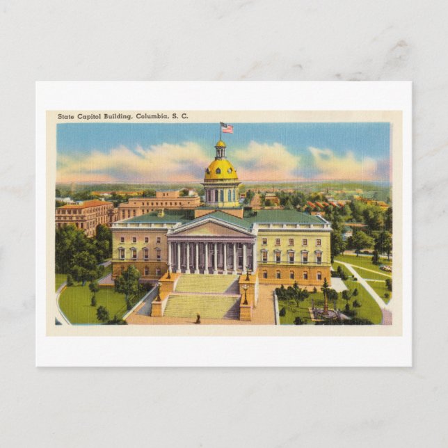Vintage State Capitol, Columbia, South Carolina Postcard (Front)