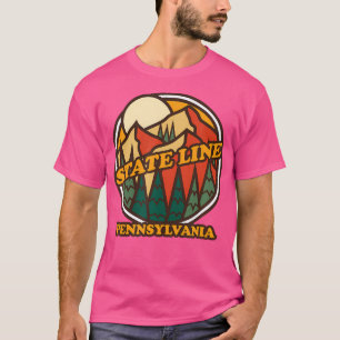 Vintage State Line Pennsylvania Mountain Hiking So T-Shirt