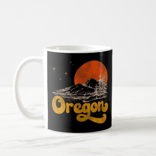 Vintage State of Oregon Mid Century Distressed Aes Coffee Mug