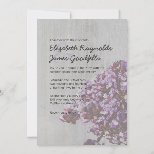 Vintage Statice Wedding Invitations