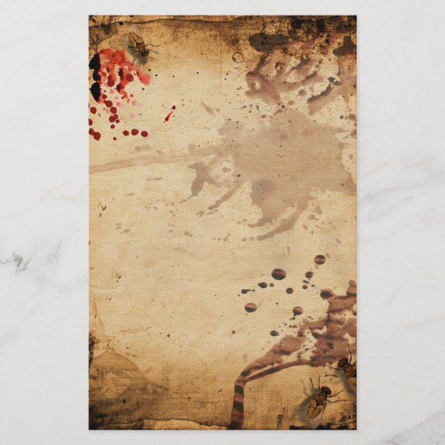 Vintage Stationery with blood stains (Front)
