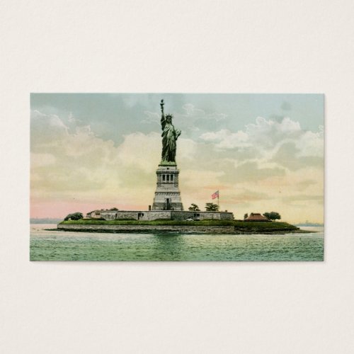 Vintage "Statue of Liberty" Business Card Template