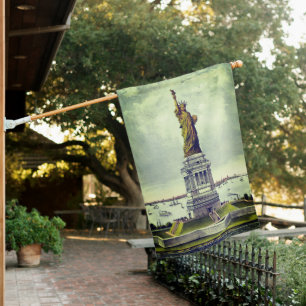 Vintage Statue of Liberty House Flag