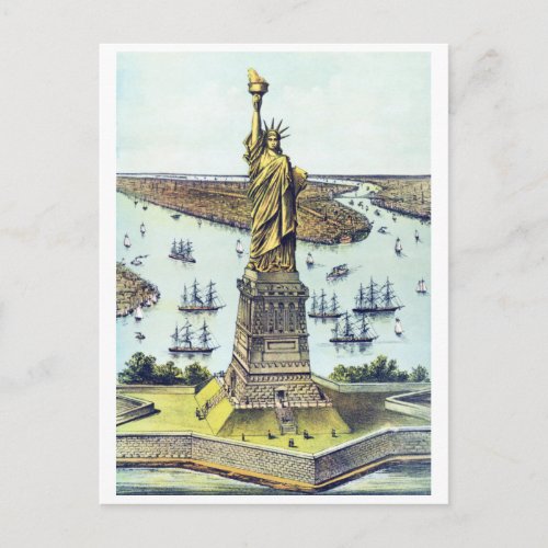 Vintage Statue of Liberty New York City Postcard