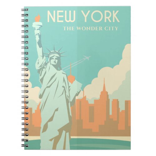 Vintage Statue of Liberty New York City Travel Notebook