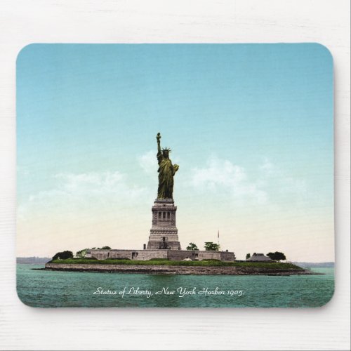 Vintage Statue of Liberty New York Harbor 1905 Mouse Pad