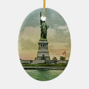 Vintage Statue of Liberty, New York Harbor Ceramic Ornament