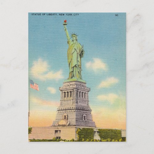 Vintage Statue of Liberty New York Postcard