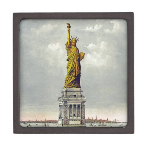 Vintage Statue of Liberty New York Travel Gift Box