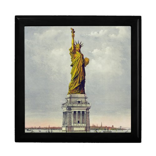 Vintage Statue of Liberty New York Travel Keepsake Box