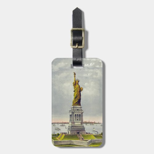 Vintage Statue of Liberty New York Travel Luggage Tag