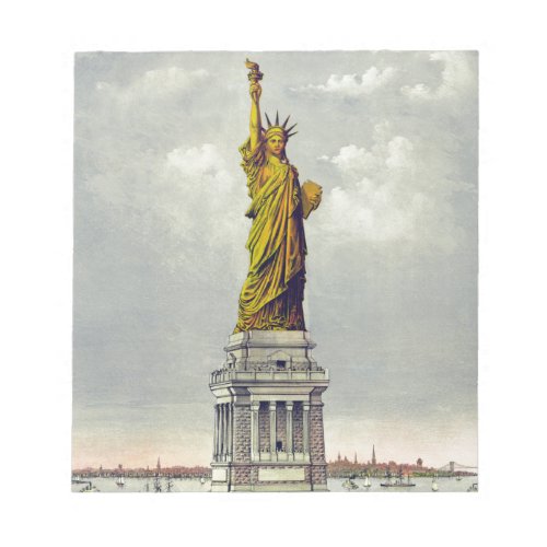 Vintage Statue of Liberty New York Travel Notepad