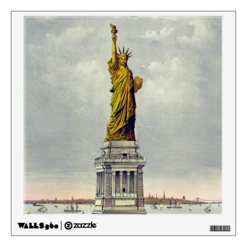 Vintage Statue of Liberty New York Travel Wall Decal