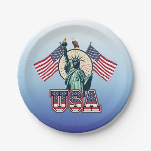 Vintage, Statue of Liberty  Paper Plates
