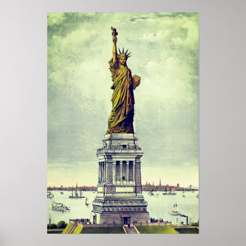 Vintage Statue of Liberty Poster