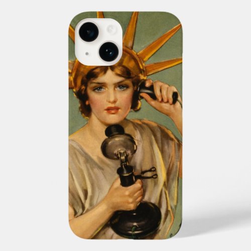 Vintage Statue of Liberty WWI Patriotic War Ad Case_Mate iPhone 14 Case