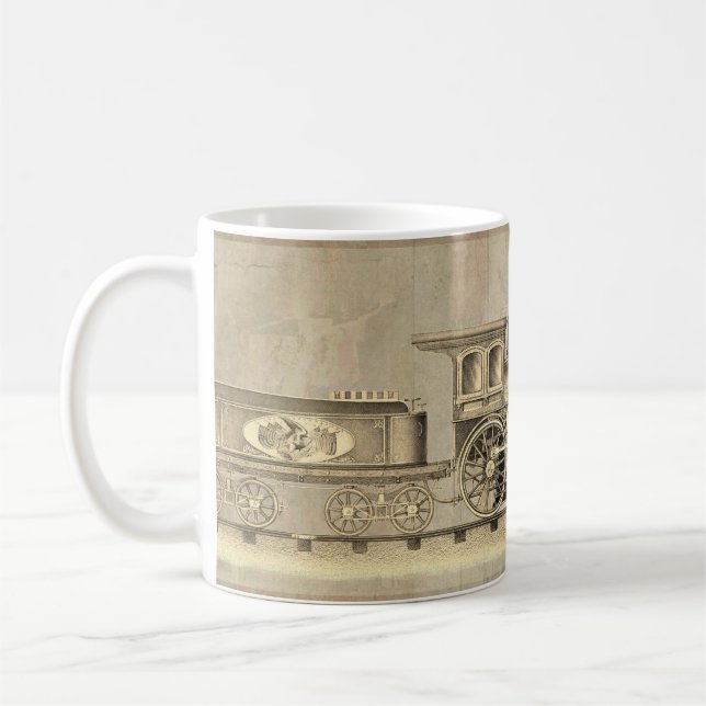 Vintage Steam Engine Coffee Mug (Left)