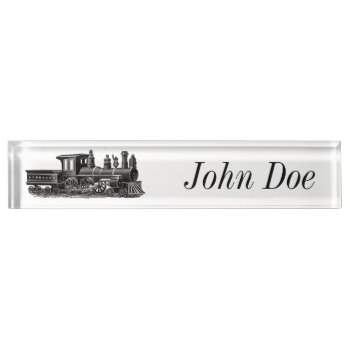 Vintage Steam Engine Desk Name Plate by angelworks at Zazzle